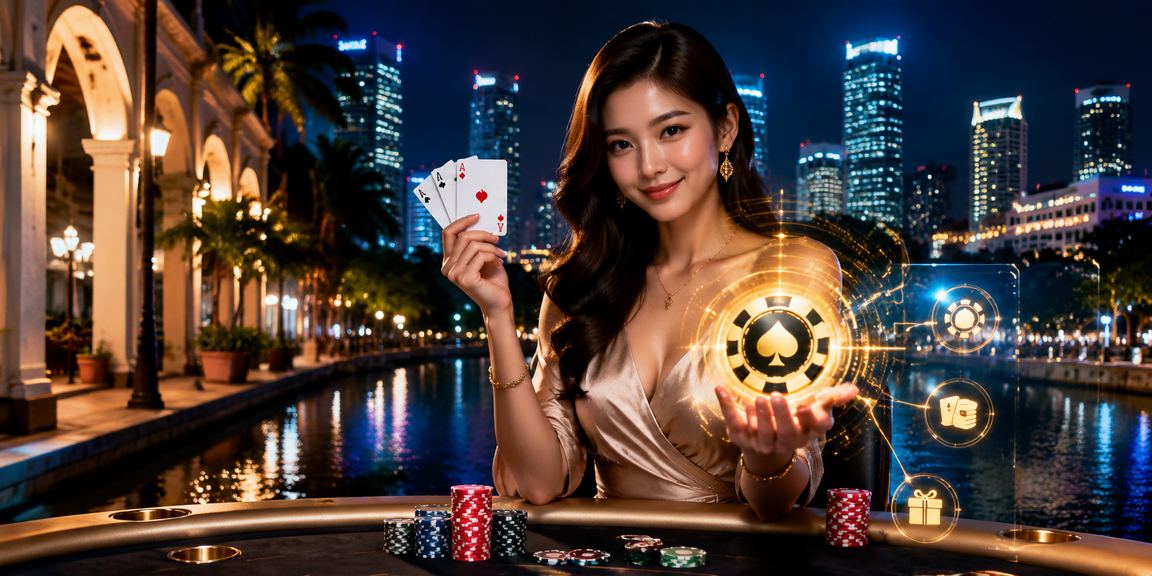 Pemain poker memegang kartu di Petaling Jaya dengan suasana penuh fokus